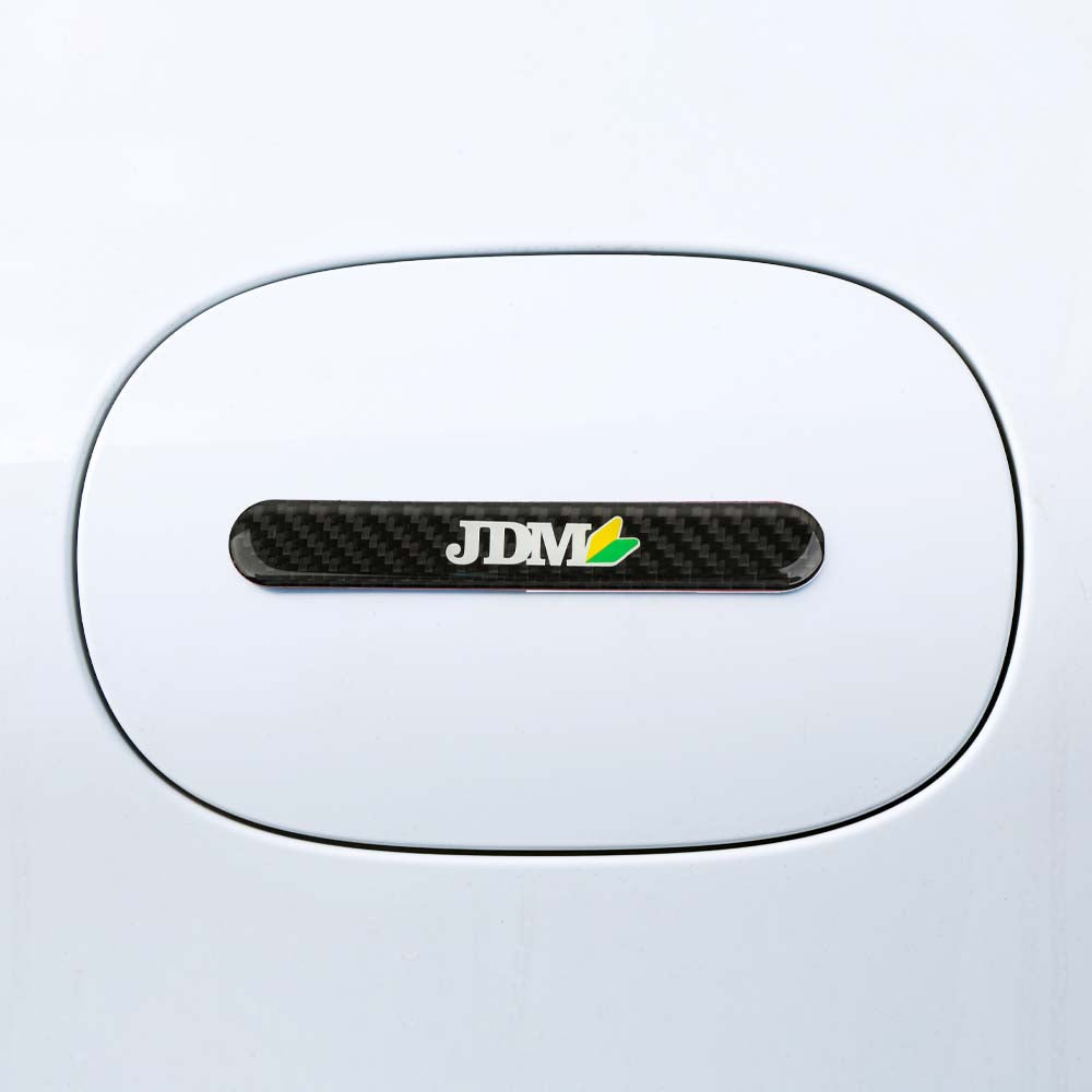 Brand New 8PCS JDM Real Carbon Fiber Black Car Trunk Side Fenders Door Badge Scratch Guard Sticker