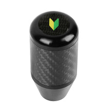 Load image into Gallery viewer, Brand New Universal JDM Beginner Leaf Black Real Carbon Fiber Racing Gear Stick Shift Knob For MT Manual M12 M10 M8