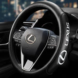 Brand New Universal Lexus Black PVC Leather Steering Wheel Cover 14.5