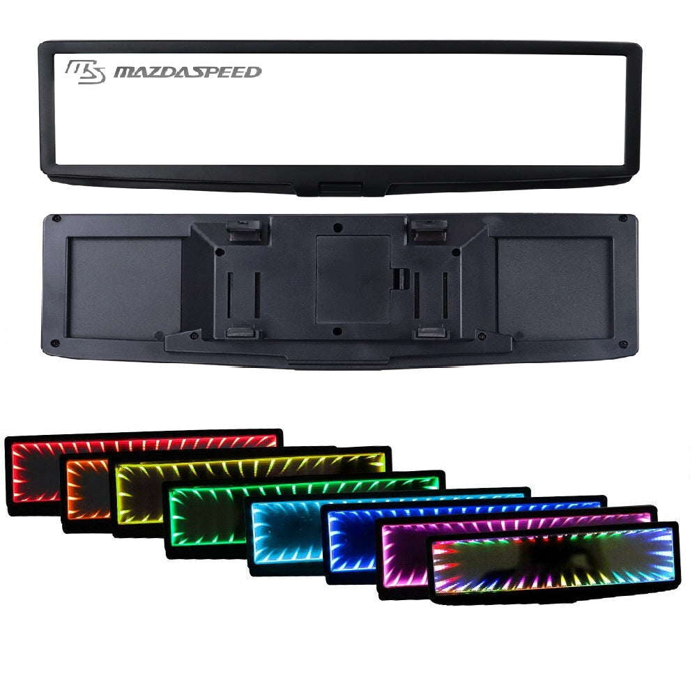BRAND NEW UNIVERSAL MAZDASPEED JDM MULTI-COLOR GALAXY MIRROR LED LIGHT CLIP-ON REAR VIEW WINK REARVIEW