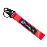 BRAND New JDM Volkswagen Red Racing Keychain Metal key Ring Hook Strap Lanyard Universal