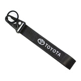 BRAND New JDM Toyota Black Racing Keychain Metal key Ring Hook Strap Lanyard Universal