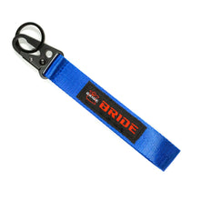Load image into Gallery viewer, BRAND New JDM Bride Blue Racing Keychain Metal key Ring Hook Strap Lanyard Universal