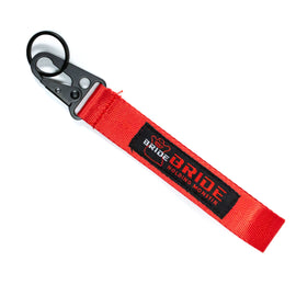 BRAND New JDM Bride Red Racing Keychain Metal key Ring Hook Strap Lanyard Universal