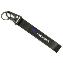 Load image into Gallery viewer, BRAND New JDM Mopar Black Racing Keychain Metal key Ring Hook Strap Lanyard Universal