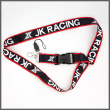 Load image into Gallery viewer, BRAND NEW JK RACING Car Keychain Tag Rings Keychain JDM Drift Lanyard Red