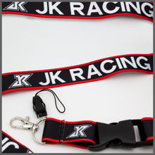 Load image into Gallery viewer, BRAND NEW JK RACING Car Keychain Tag Rings Keychain JDM Drift Lanyard Red