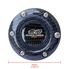 BRAND NEW JDM MUGEN UNIVERSAL CARBON FIBER CAR HORN BUTTON STEERING WHEEL CENTER CAP