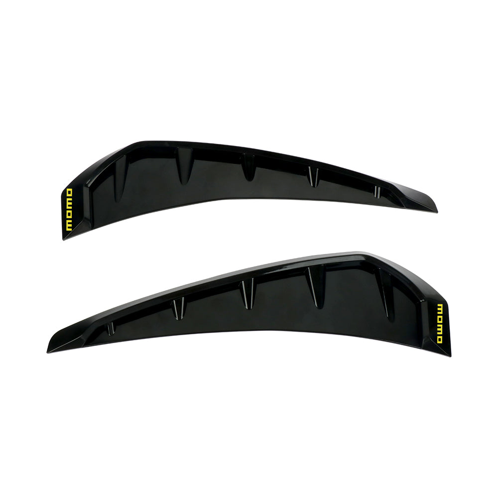 Brand New Momo Universal Car Glossy Black Side Door Fender Vent Air Wing Cover Trim ABS Plastic