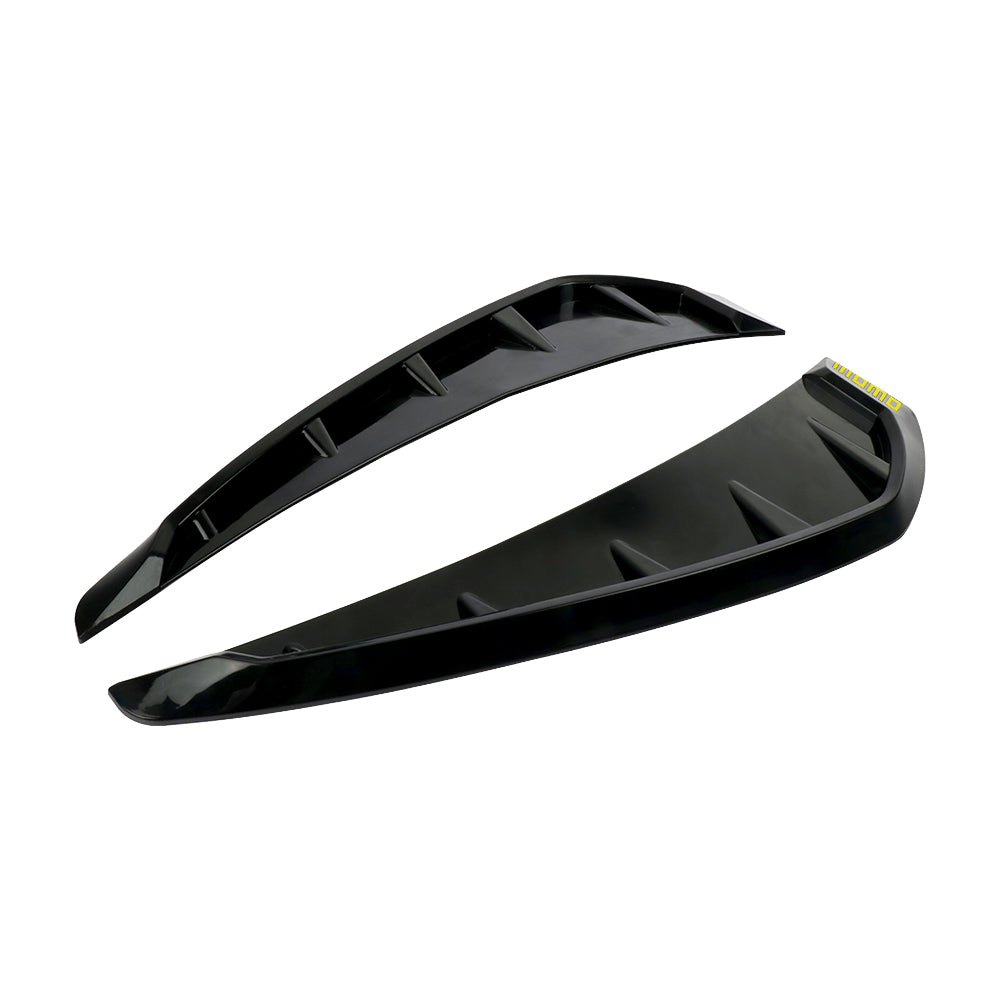 Brand New Momo Universal Car Glossy Black Side Door Fender Vent Air Wing Cover Trim ABS Plastic