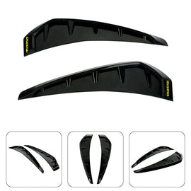 Brand New Momo Universal Car Glossy Black Side Door Fender Vent Air Wing Cover Trim ABS Plastic