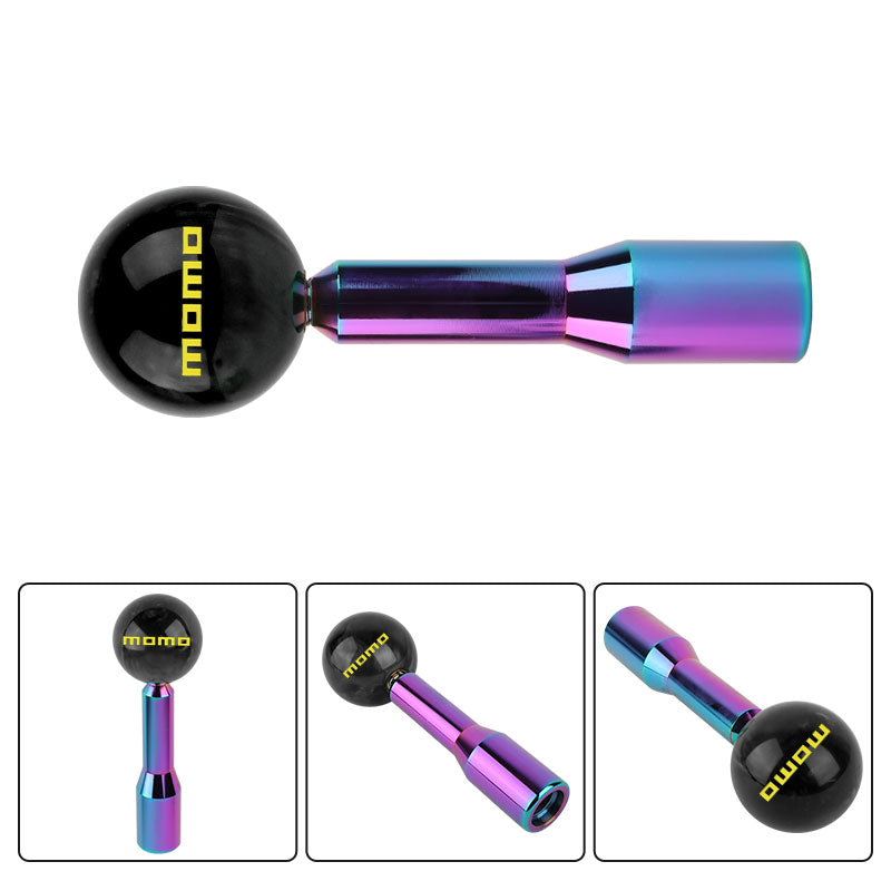 Brand New Universal Momo Pearl Black Ball Manual Gear Stick Shift Knob M8 M10 M12 & Neo Chrome Shifter Extender Extension