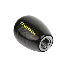 Load image into Gallery viewer, Brand New Universal Momo Black Real Carbon Fiber Manual Gear Stick Shift Knob Shifter M8 M10 M12