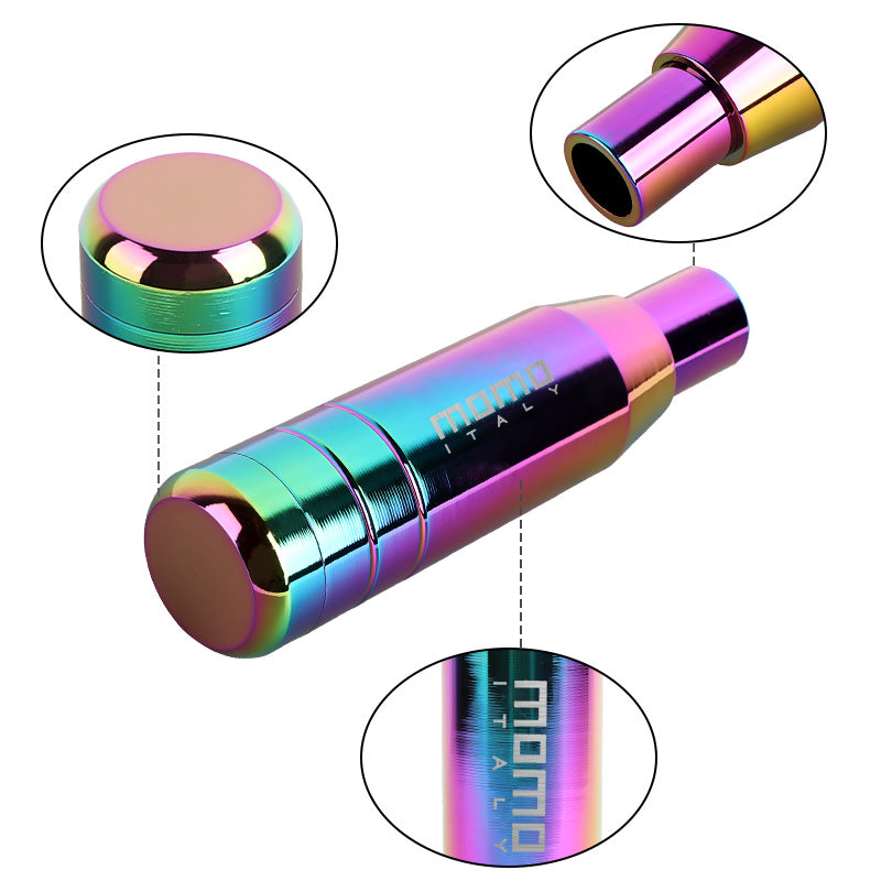 Brand New Universal JDM 13CM Momo Aluminum Neo Chrome Automatic Gear Stick Shift Knob Lever Shifter