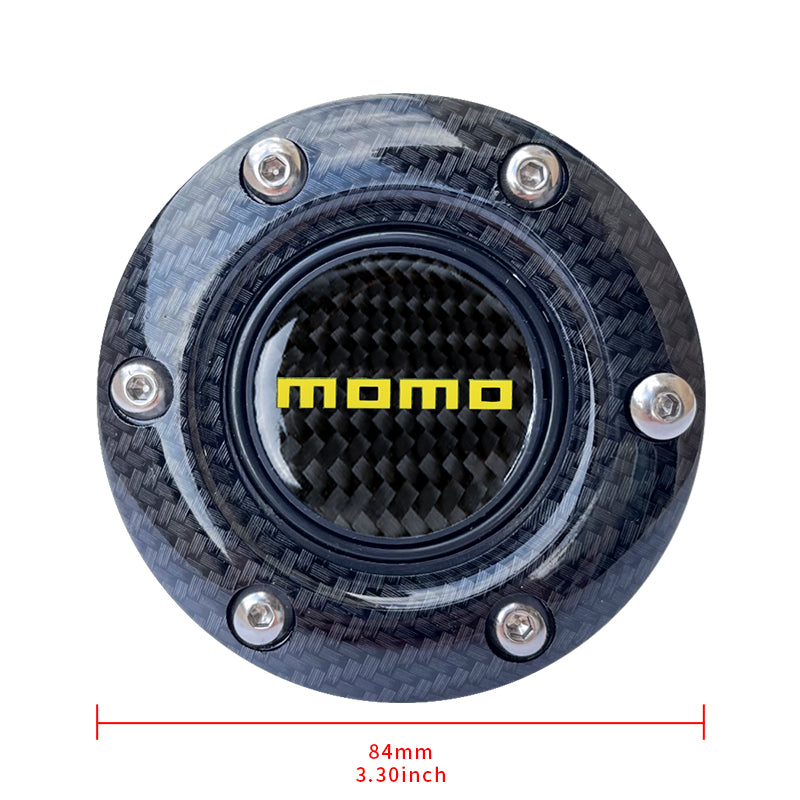 BRAND NEW JDM MOMO UNIVERSAL CARBON FIBER CAR HORN BUTTON STEERING WHEEL CENTER CAP