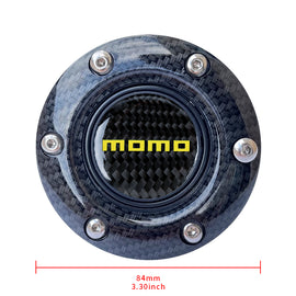 BRAND NEW JDM MOMO UNIVERSAL CARBON FIBER CAR HORN BUTTON STEERING WHEEL CENTER CAP
