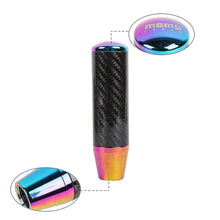 Load image into Gallery viewer, Brand New Universal Momo Neo-Chrome Carbon Fiber Manual Gear Stick Shift Knob Lever Shifter 13cm