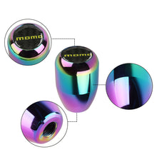 Load image into Gallery viewer, Brand New JDM Momo Universal Real Carbon Fiber Sticker Aluminum Manual Gear Stick Neo Chrome Shift Knob Shifter M8 M10 M12
