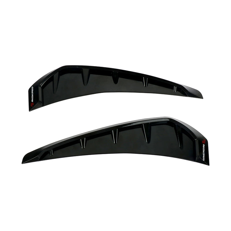 Brand New Mazdaspeed Universal Car Glossy Black Side Door Fender Vent Air Wing Cover Trim ABS Plastic