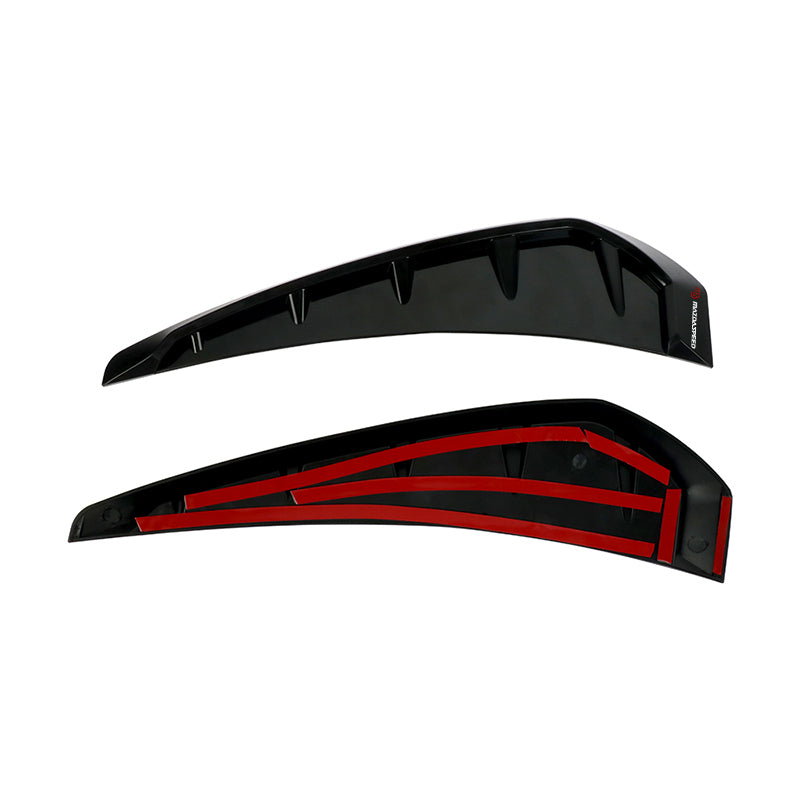 Brand New Mazdaspeed Universal Car Glossy Black Side Door Fender Vent Air Wing Cover Trim ABS Plastic