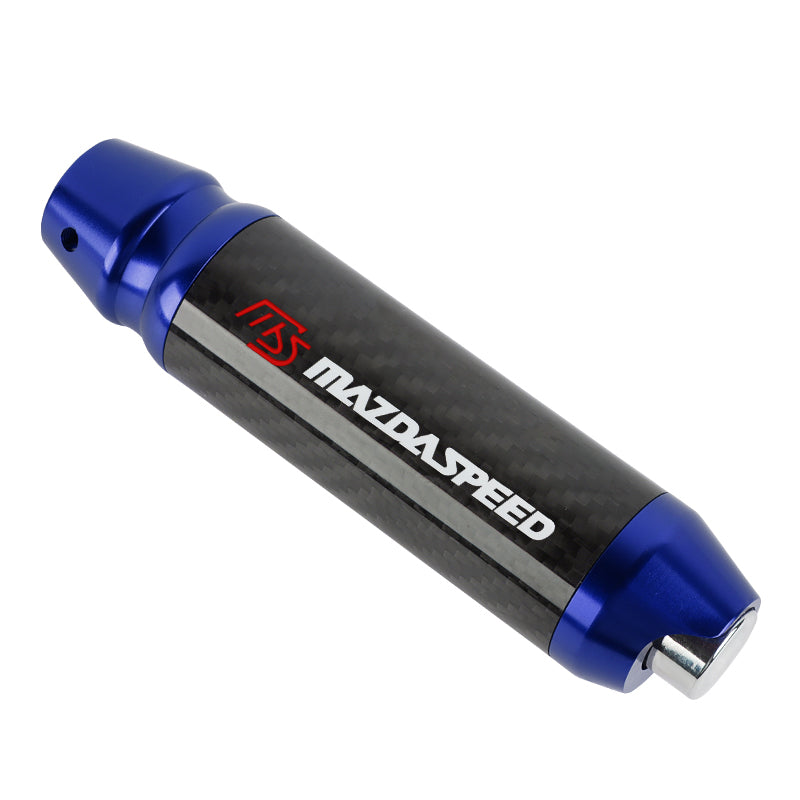 Brand New Mazdaspeed Universal Real Carbon Fiber Blue Aluminum Automatic Transmission Racing Gear Shift Knob