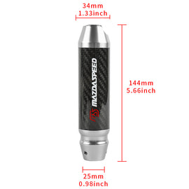 Brand New Mazdaspeed Universal Real Carbon Fiber Silver Aluminum Automatic Transmission Racing Gear Shift Knob
