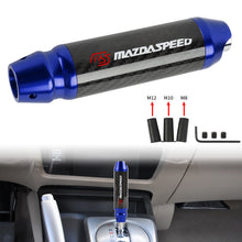 Load image into Gallery viewer, Brand New Mazdaspeed Universal Real Carbon Fiber Blue Aluminum Automatic Transmission Racing Gear Shift Knob