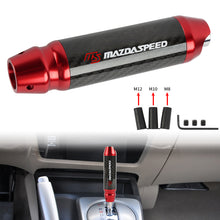 Load image into Gallery viewer, Brand New Mazdaspeed Universal Real Carbon Fiber Red Aluminum Automatic Transmission Racing Gear Shift Knob