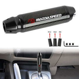 Brand New Mazdaspeed Universal Real Carbon Fiber Black Aluminum Automatic Transmission Racing Gear Shift Knob