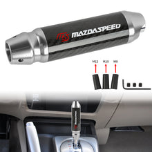Load image into Gallery viewer, Brand New Mazdaspeed Universal Real Carbon Fiber Silver Aluminum Automatic Transmission Racing Gear Shift Knob