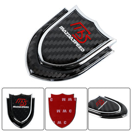 BRAND NEW MAZDASPEED 1PCS Metal Real Carbon Fiber VIP Luxury Car Emblem Badge Decals