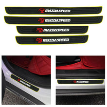 Load image into Gallery viewer, Brand New 4PCS Universal Mazdaspeed Yellow Rubber Car Door Scuff Sill Cover Panel Step Protector