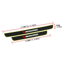 Load image into Gallery viewer, Brand New 4PCS Universal Mazdaspeed Yellow Rubber Car Door Scuff Sill Cover Panel Step Protector