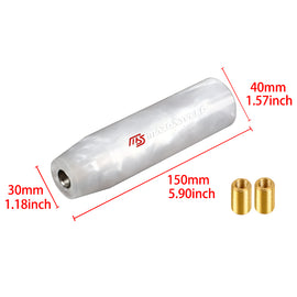 Brand New Universal Mazdaspeed White Pearl Long Stick Manual Car Gear Shift Knob Shifter M8 M10 M12