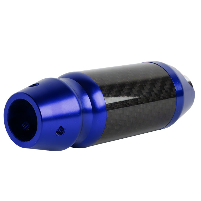 Brand New Mugen Universal Real Carbon Fiber Blue Aluminum Automatic Transmission Racing Gear Shift Knob