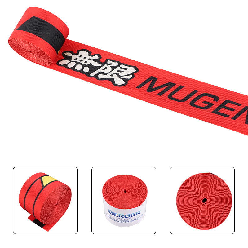 Brand New Mugen 3.6M Harness 3 Point Auto Car Front Safety Retractable Seat Belt