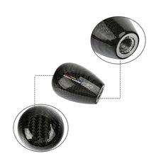 Load image into Gallery viewer, Brand New Universal Mugen Black Real Carbon Fiber Manual Gear Stick Shift Knob Shifter M8 M10 M12