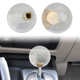 BRAND NEW Universal Mugen Crystal Glass Round Ball Transparent Manual Gear Shift Knob M8 M10 M12