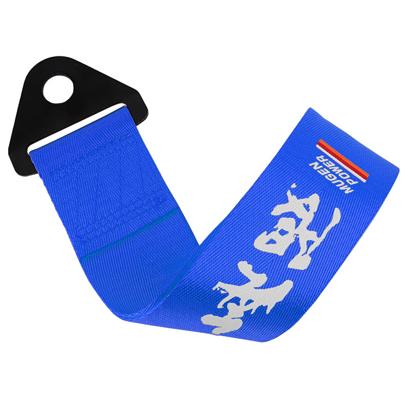 Brand New Universal Mugen Power High Strength Blue Tow Towing Strap Hook For Front / REAR BUMPER JDM