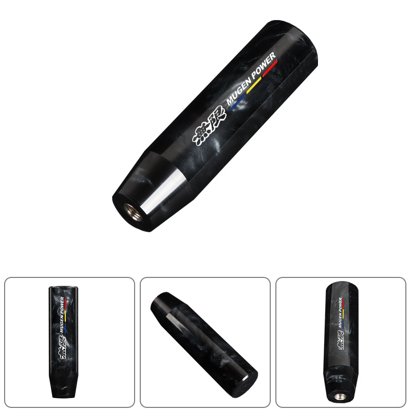 Brand New Universal Mugen Black Pearl Long Stick Manual Car Gear Shift Knob Shifter M8 M10 M12