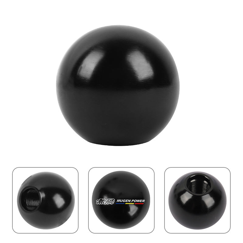 BRAND NEW UNIVERSAL MUGEN JDM Aluminum Black Round Ball Manual Gear Stick Shift Knob Universal M8 M10 M12