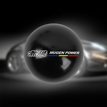 Load image into Gallery viewer, BRAND NEW UNIVERSAL MUGEN JDM Aluminum Black Round Ball Manual Gear Stick Shift Knob Universal M8 M10 M12
