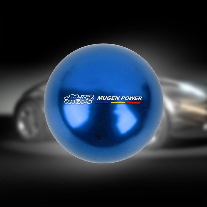 BRAND NEW UNIVERSAL MUGEN JDM Aluminum Blue Round Ball Manual Gear Stick Shift Knob Universal M8 M10 M12