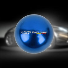 Load image into Gallery viewer, BRAND NEW UNIVERSAL MUGEN JDM Aluminum Blue Round Ball Manual Gear Stick Shift Knob Universal M8 M10 M12