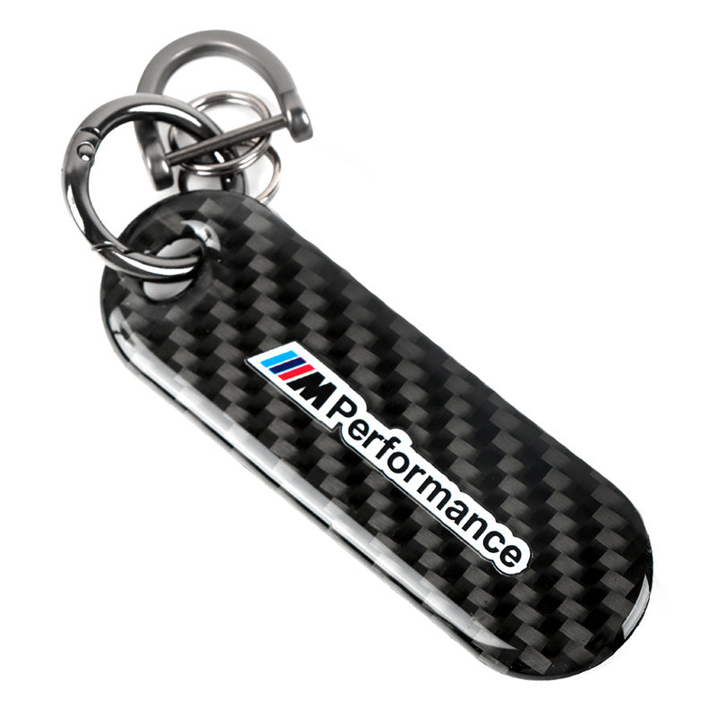 Brand New Universal 100% Real Carbon Fiber Keychain Key Ring For M Performance