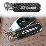 Brand New Universal 100% Real Carbon Fiber Keychain Key Ring For M Performance