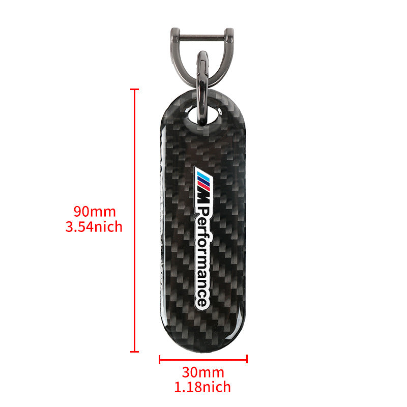 Brand New Universal 100% Real Carbon Fiber Keychain Key Ring For M Performance