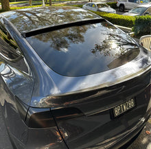 Load image into Gallery viewer, BRAND NEW TESLA MODEL Y 2020-2023 REAL CARBON FIBER REAR ROOF TAILGATE WINDOW SPOILER
