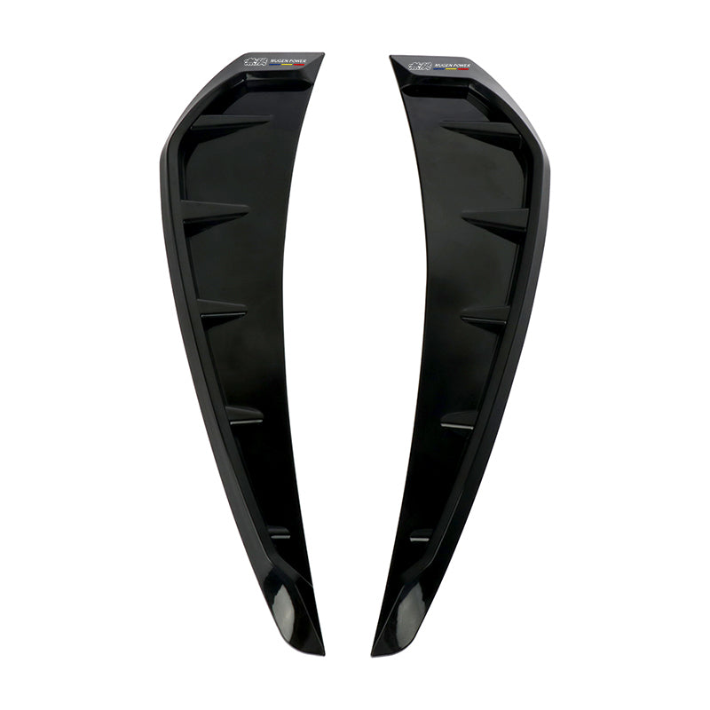 Brand New Mugen Universal Car Glossy Black Side Door Fender Vent Air Wing Cover Trim ABS Plastic