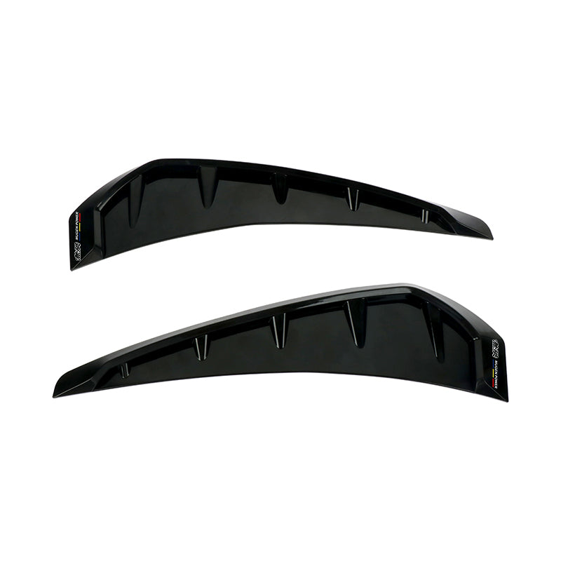 Brand New Mugen Universal Car Glossy Black Side Door Fender Vent Air Wing Cover Trim ABS Plastic